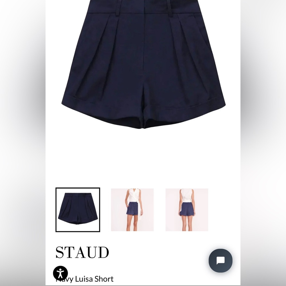 STAUD Navy Blue Shorts NWT